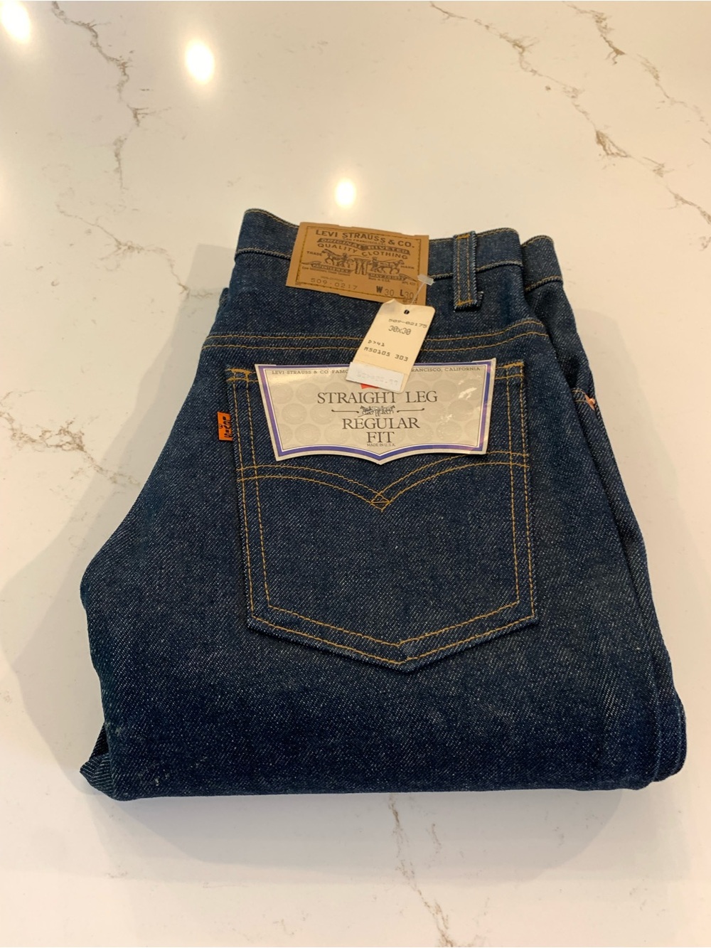 Vintage 80’s Levi’s 609 Orange Tab Jeans Men's Size 30 x 30 Straight Leg NEW